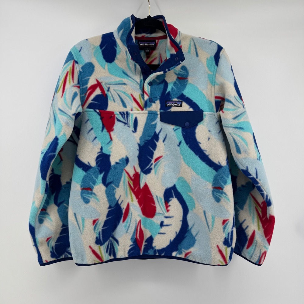RARE Patagonia Synchilla Snap-T Pullover Small Feather Dance Print Gorpcore